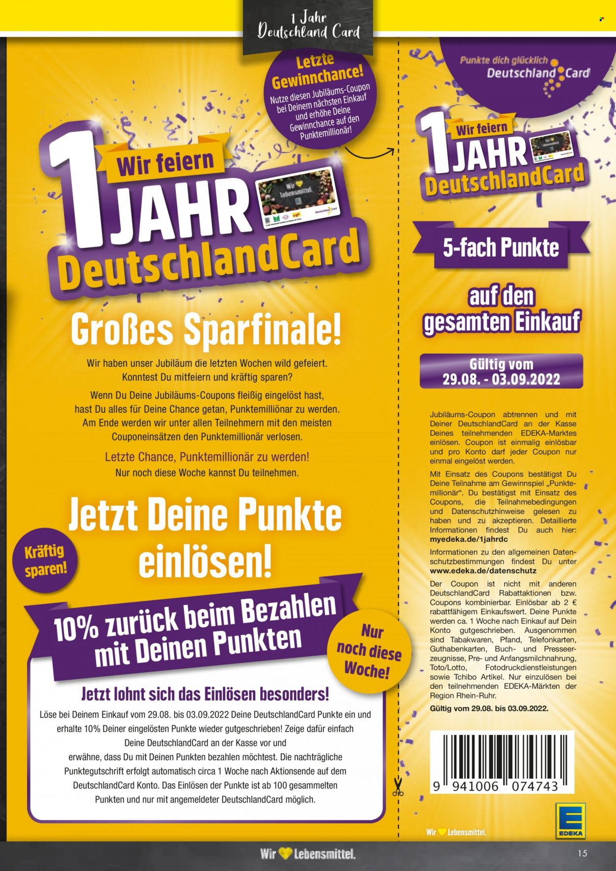 Edeka Prospekte  - 29.08.2022 - 3.09.2022. Seite 15
