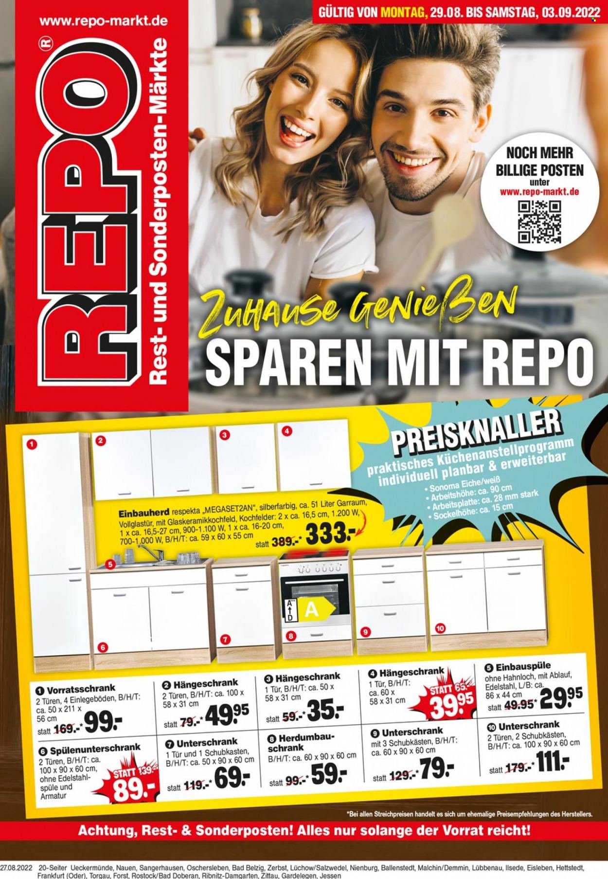Repo Prospekte  - 29.08.2022 - 3.09.2022. Seite 1