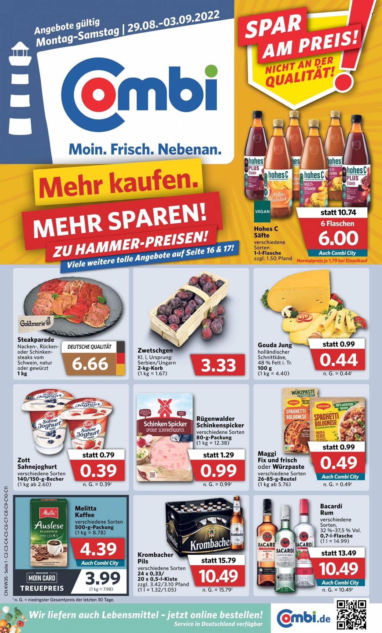 Combi Prospekte  - 29.08.2022 - 3.09.2022. Seite 1