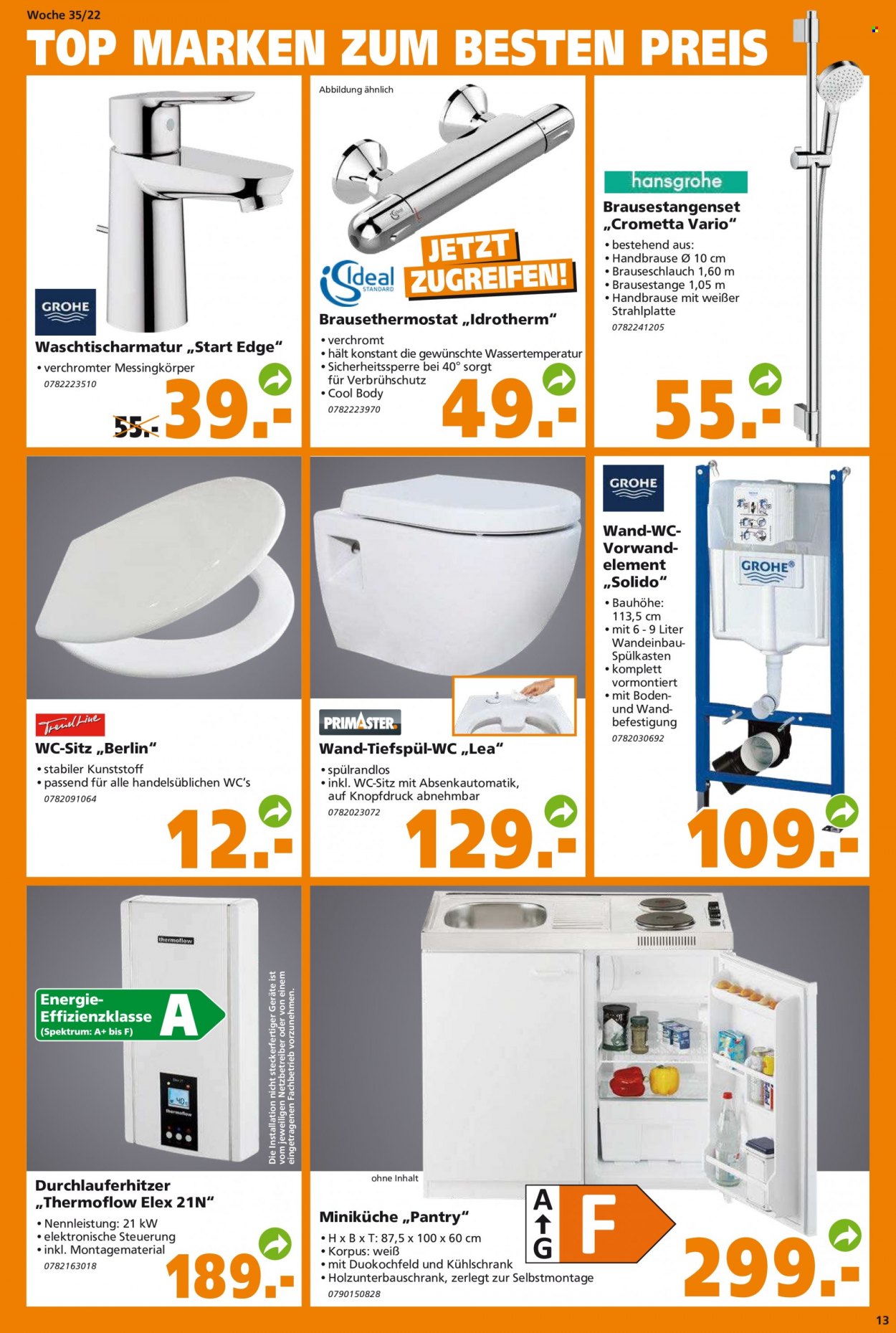 Globus Baumarkt Prospekte  - 29.08.2022 - 3.09.2022. Seite 13