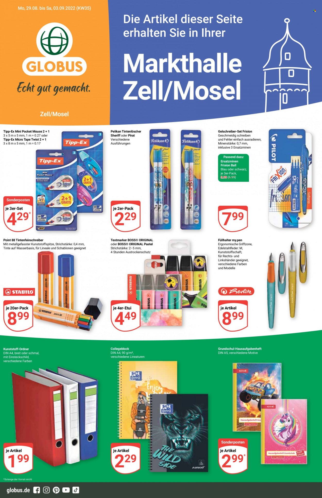 Globus Prospekte  - 29.08.2022 - 3.09.2022. Seite 1