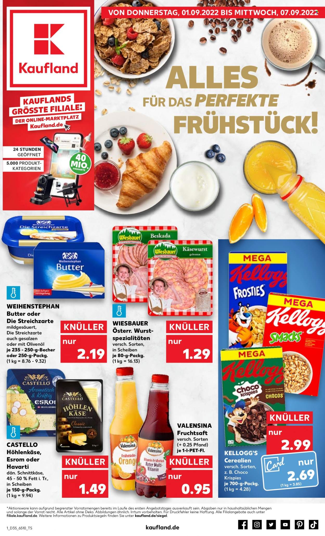 Kaufland Prospekte  - 1.09.2022 - 7.09.2022. Seite 1