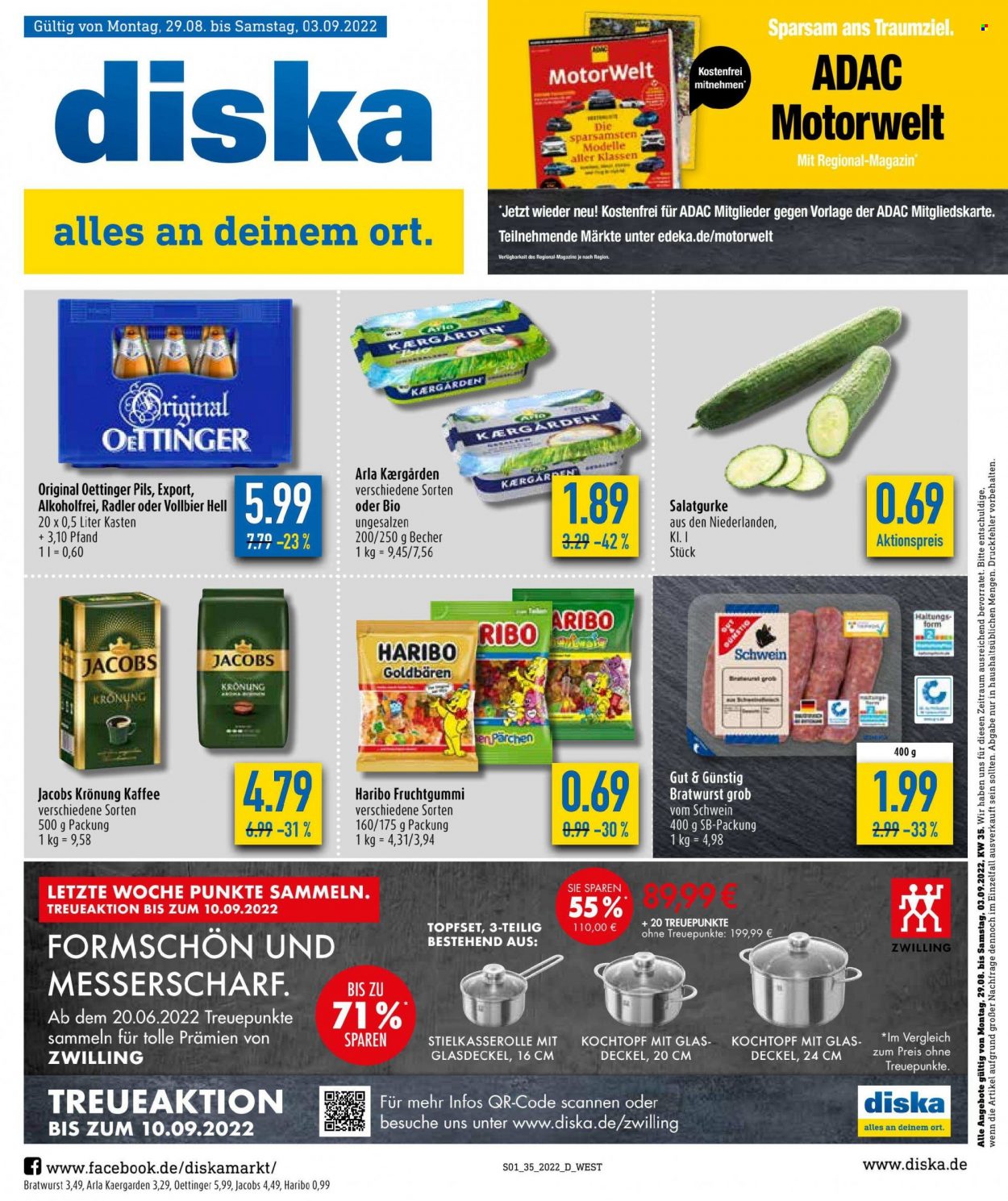 Diska Prospekte  - 29.08.2022 - 3.09.2022. Seite 1