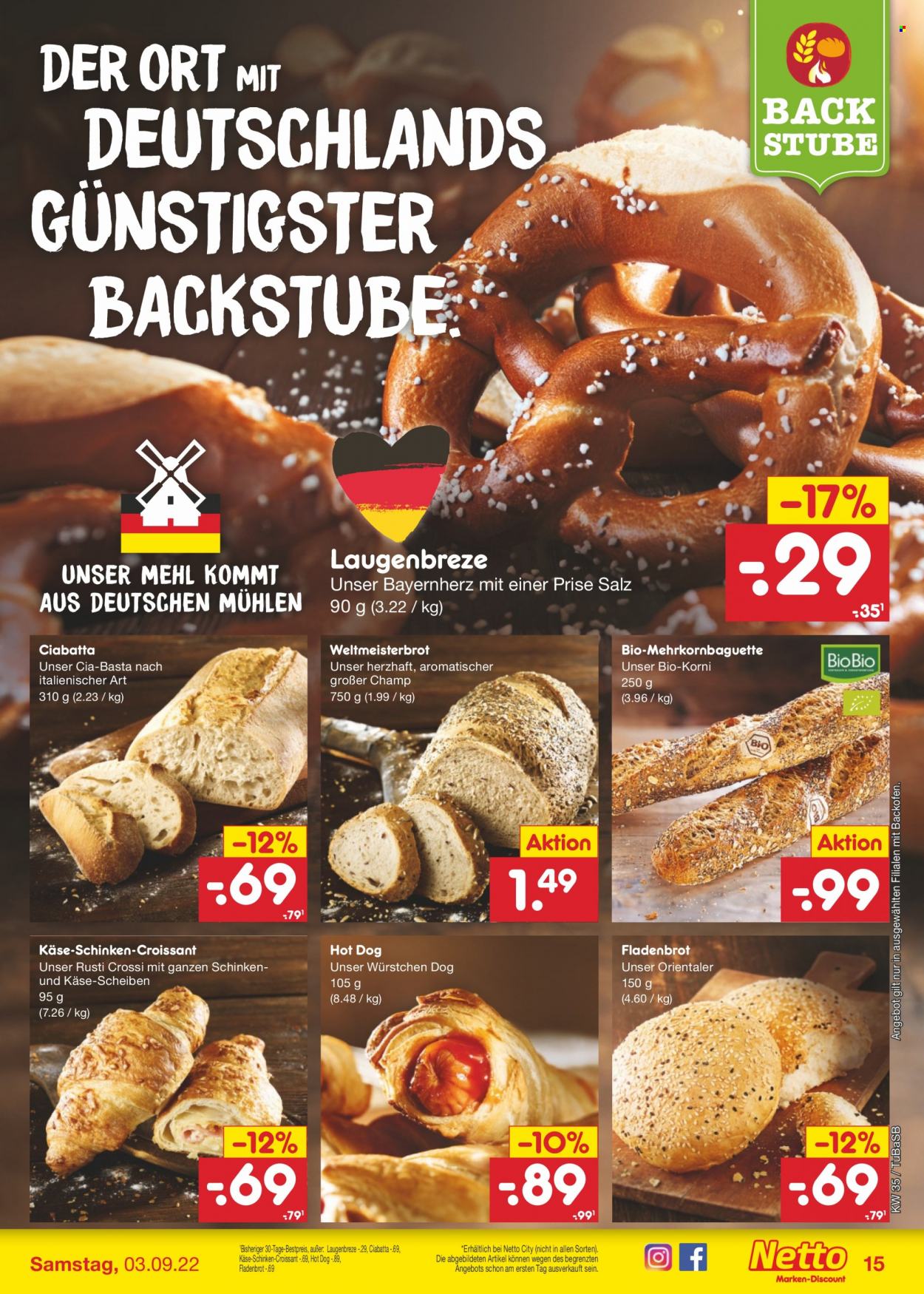 Netto Marken-Discount Prospekte  - 29.08.2022 - 3.09.2022. Seite 15