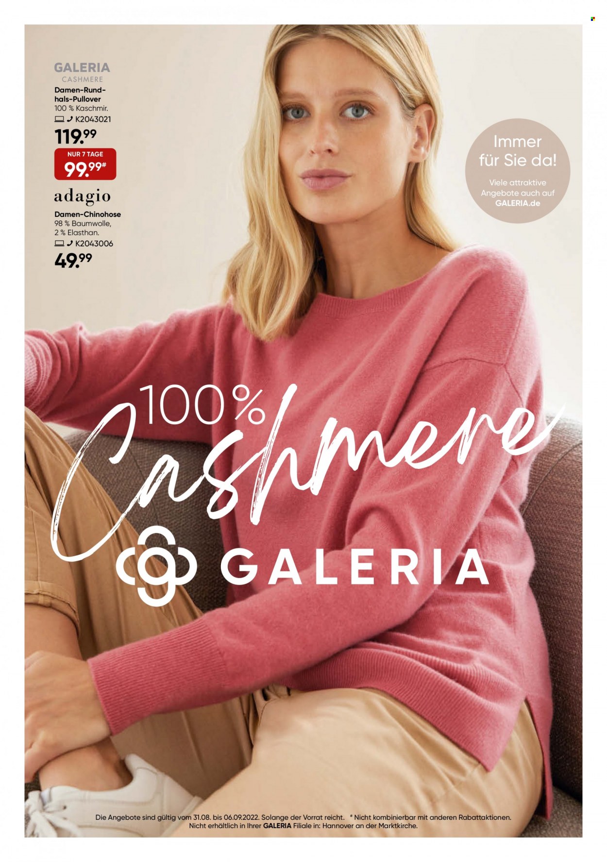 GALERIA Karstadt Kaufhof Prospekte  - 31.08.2022 - 6.09.2022. Seite 1