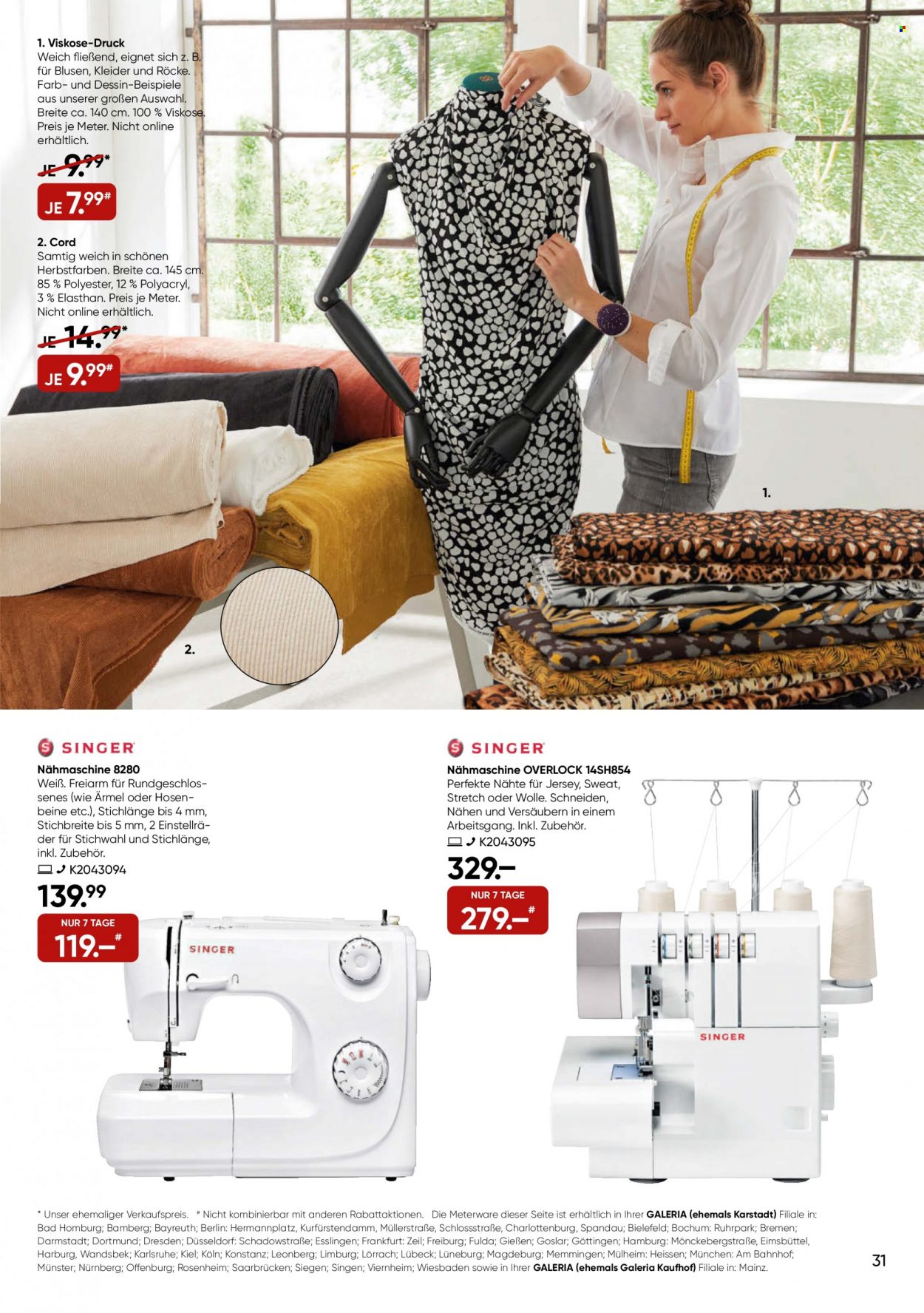GALERIA Karstadt Kaufhof Prospekte  - 31.08.2022 - 6.09.2022. Seite 31