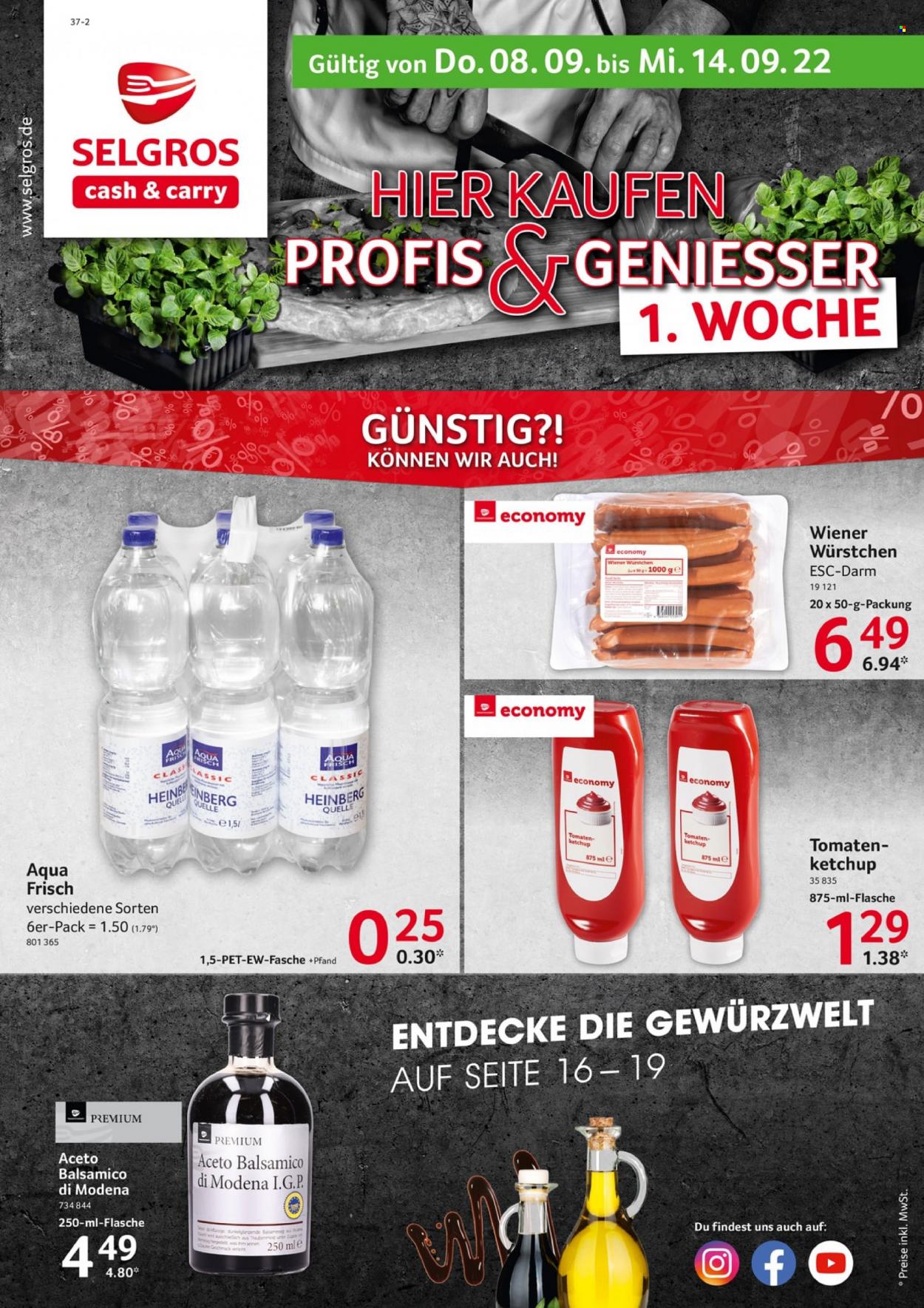 Selgros Prospekte  - 8.09.2022 - 14.09.2022. Seite 1