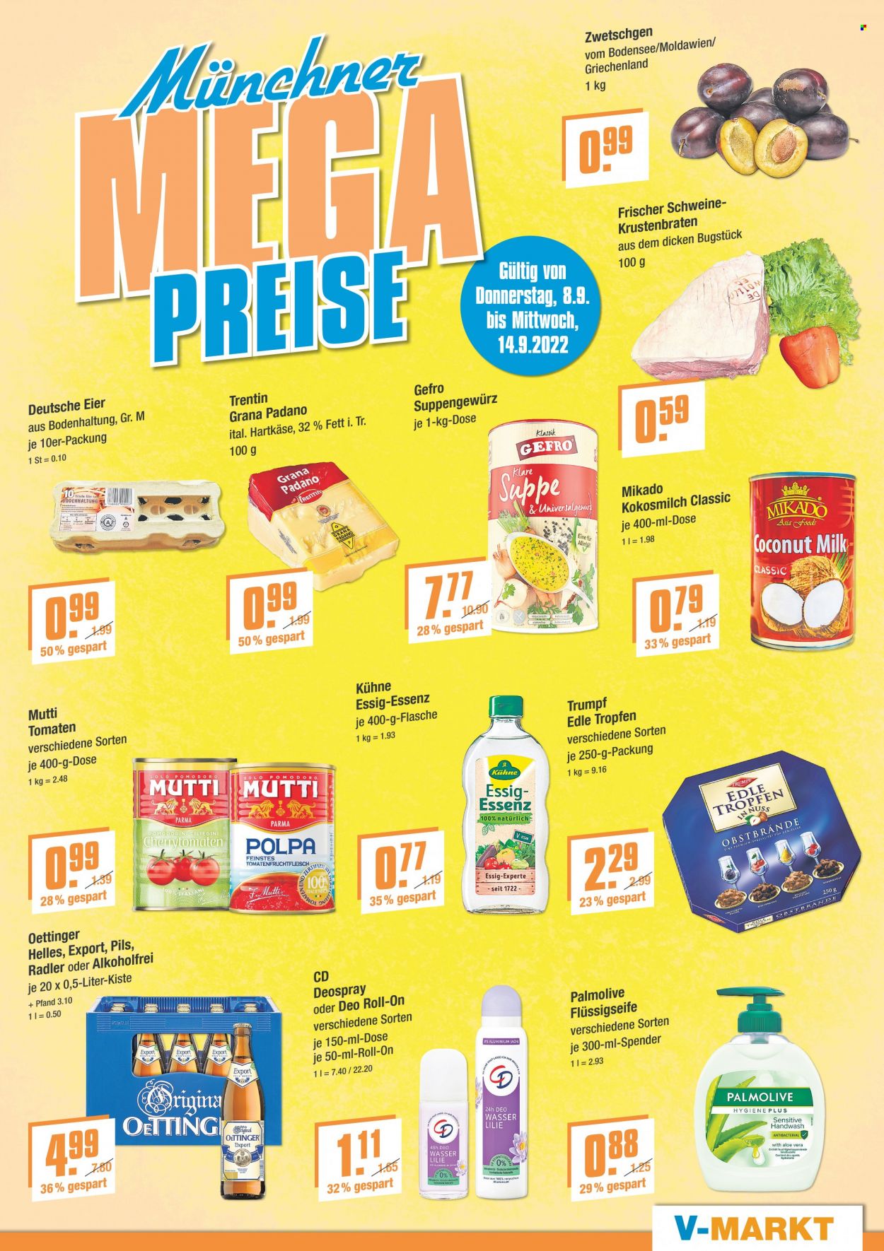 V-Markt Prospekte  - 8.09.2022 - 14.09.2022. Seite 1
