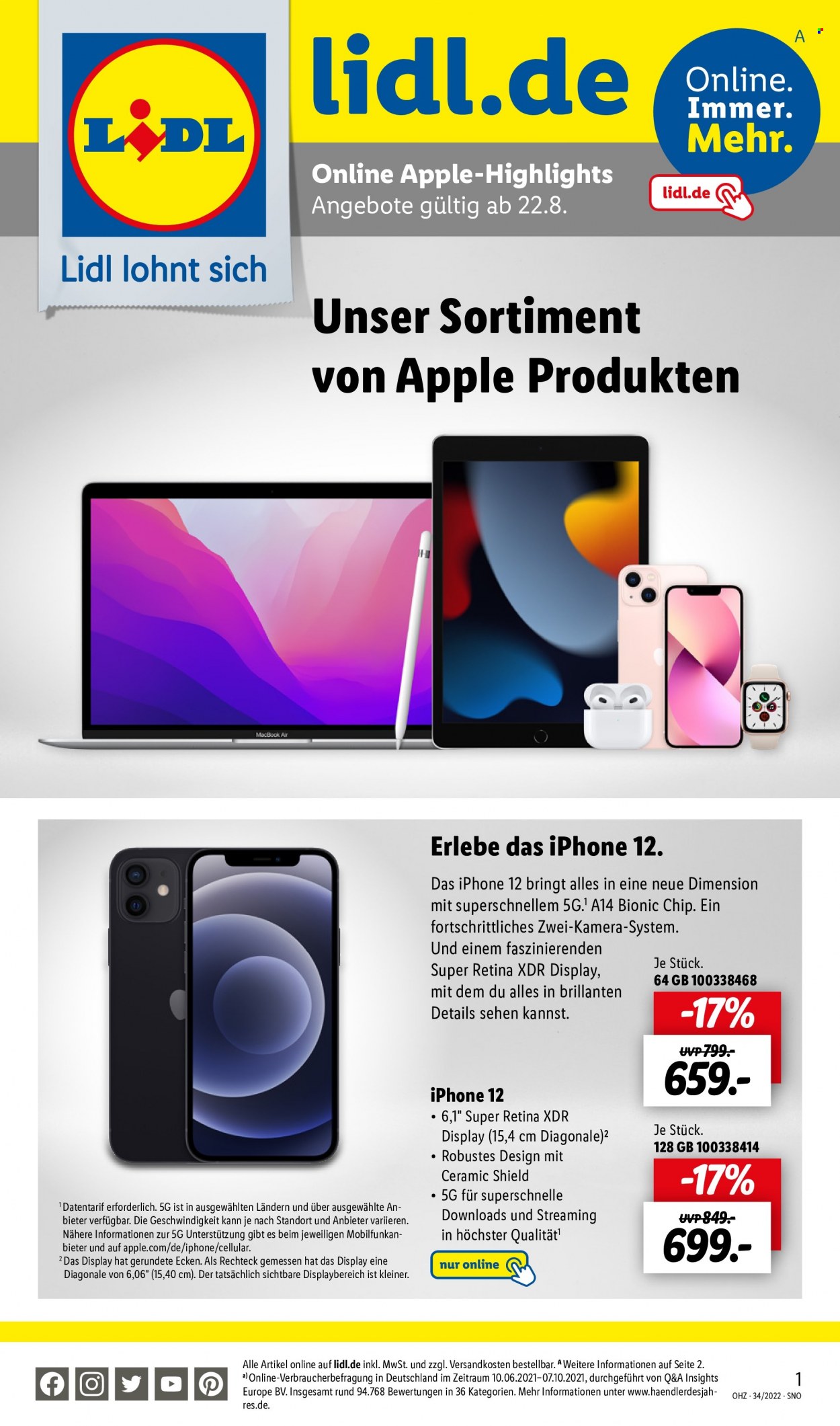 Lidl Prospekte  - 21.08.2022 - 3.09.2022. Seite 1
