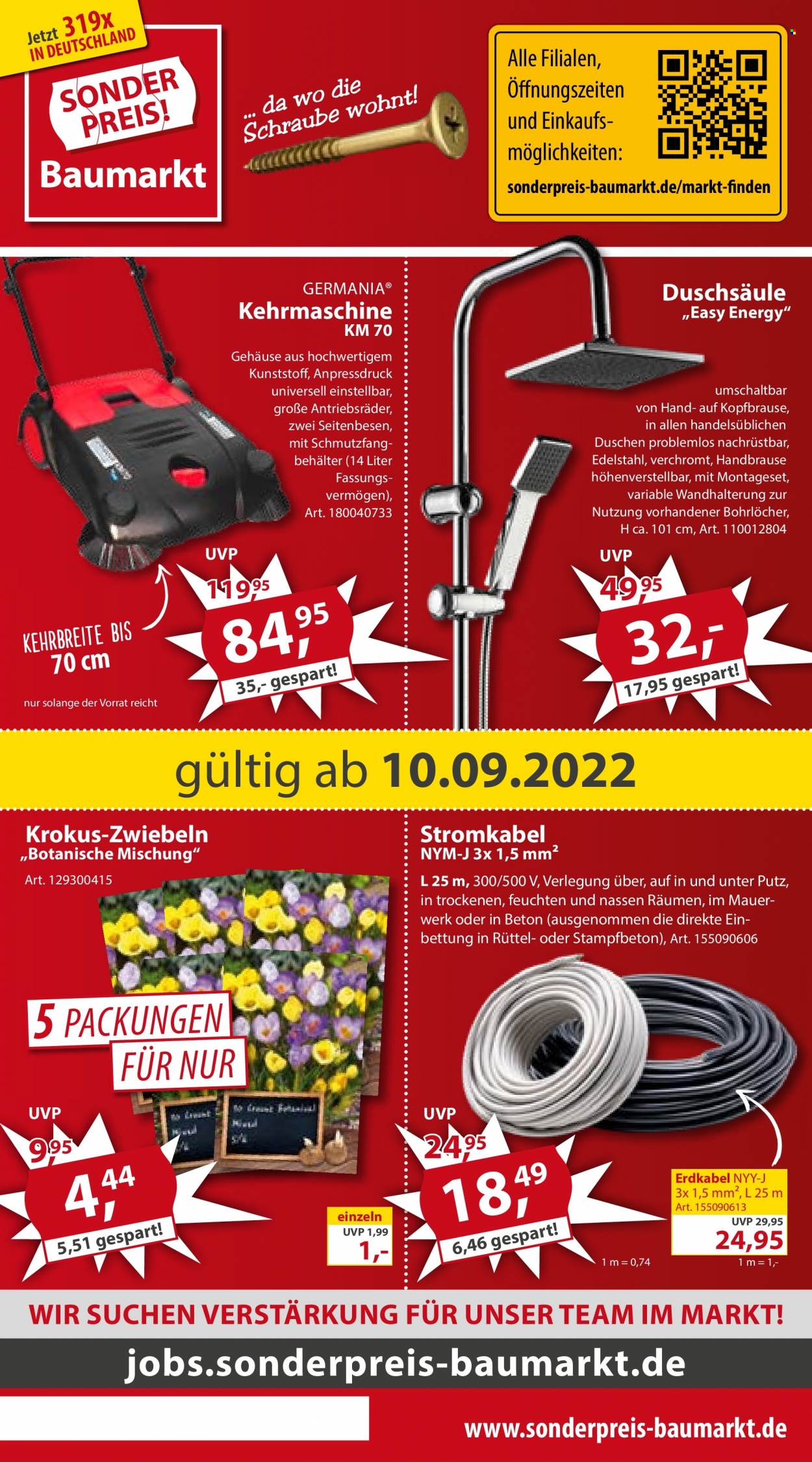 Sonderpreis-Baumarkt Prospekte  - 10.09.2022 - 16.09.2022. Seite 1