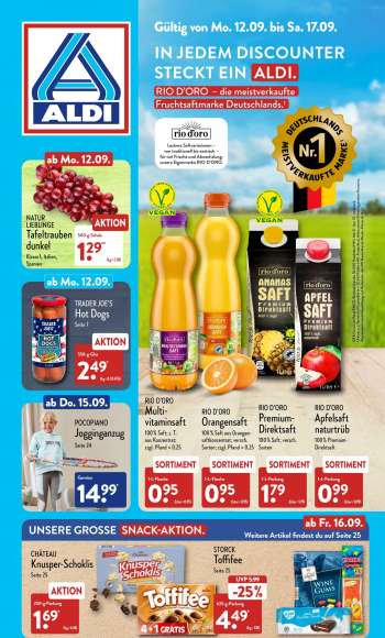 Prospekte ALDI Nord - 12.09.2022 - 17.09.2022.