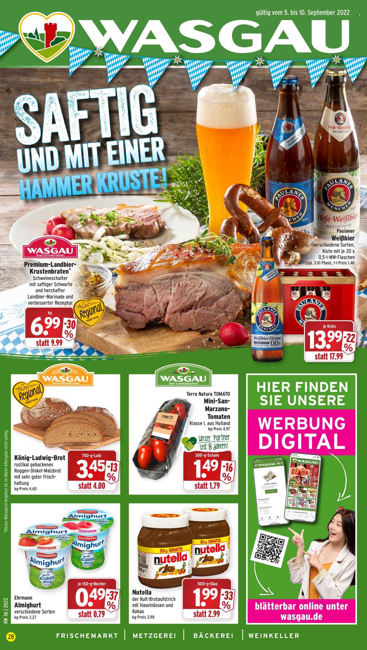 Wasgau Prospekte  - 5.09.2022 - 10.09.2022. Seite 1