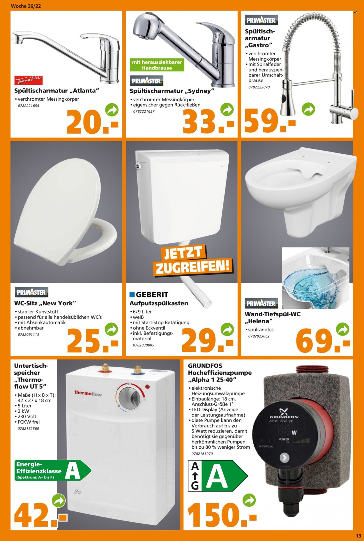 Globus Baumarkt Prospekte  - 5.09.2022 - 10.09.2022. Seite 13