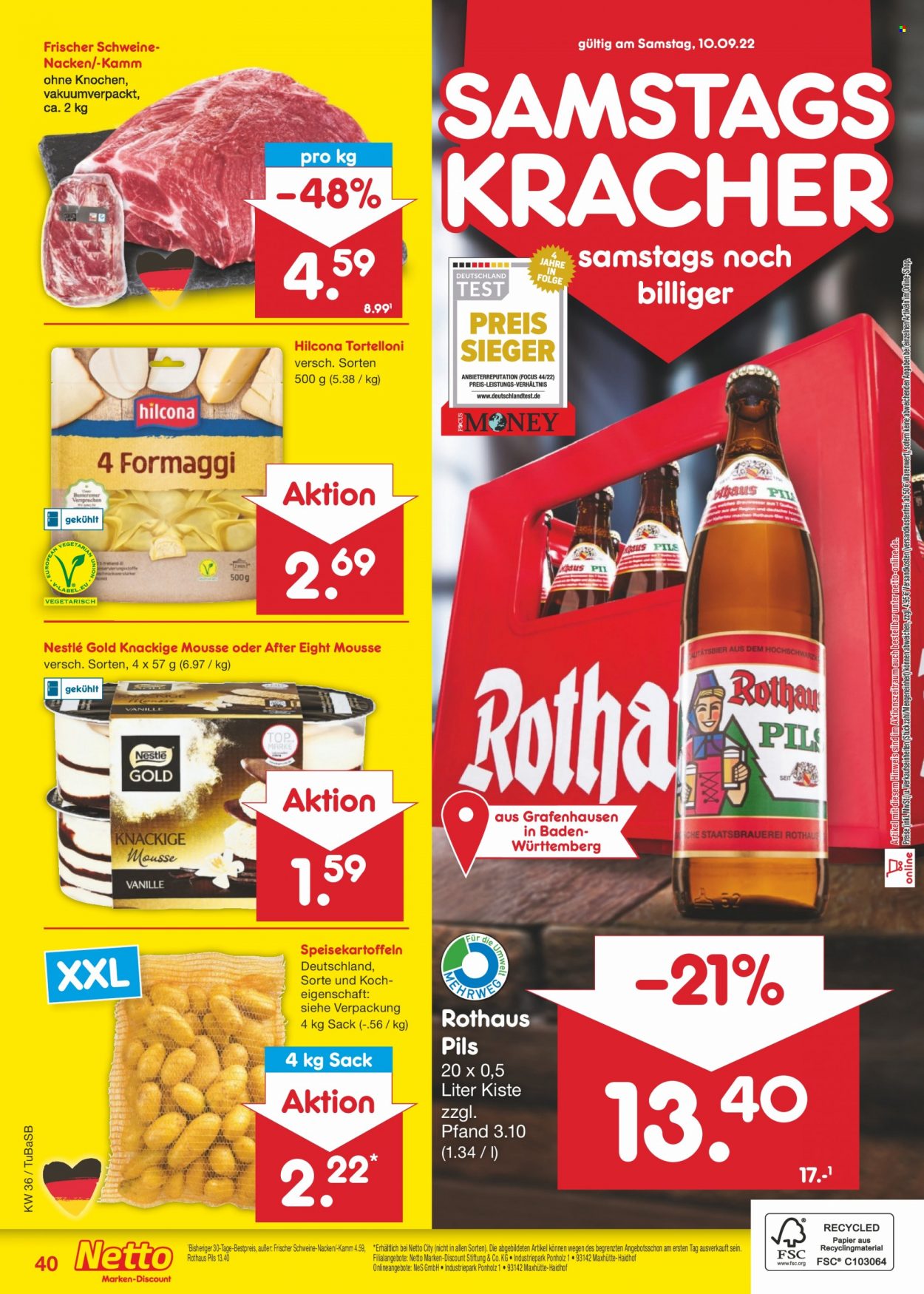 Netto Marken-Discount Prospekte  - 5.09.2022 - 10.09.2022. Seite 40