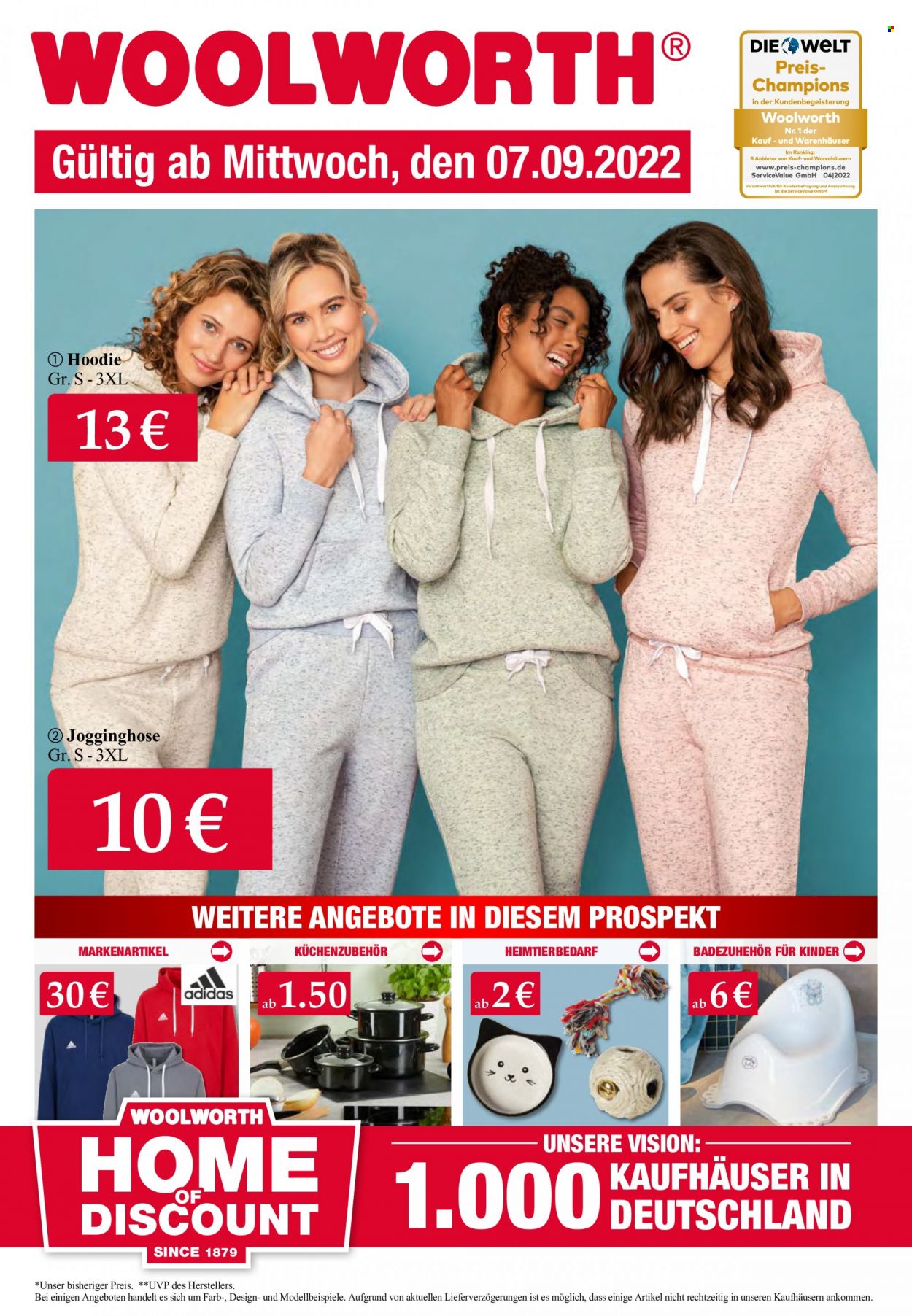 Woolworth Prospekte  - 7.09.2022 - 17.09.2022. Seite 1