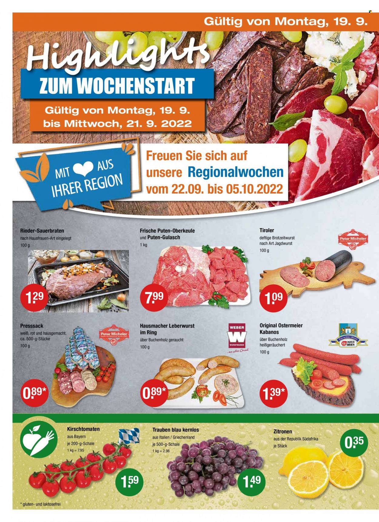 V-Markt Prospekte  - 15.09.2022 - 21.09.2022. Seite 22