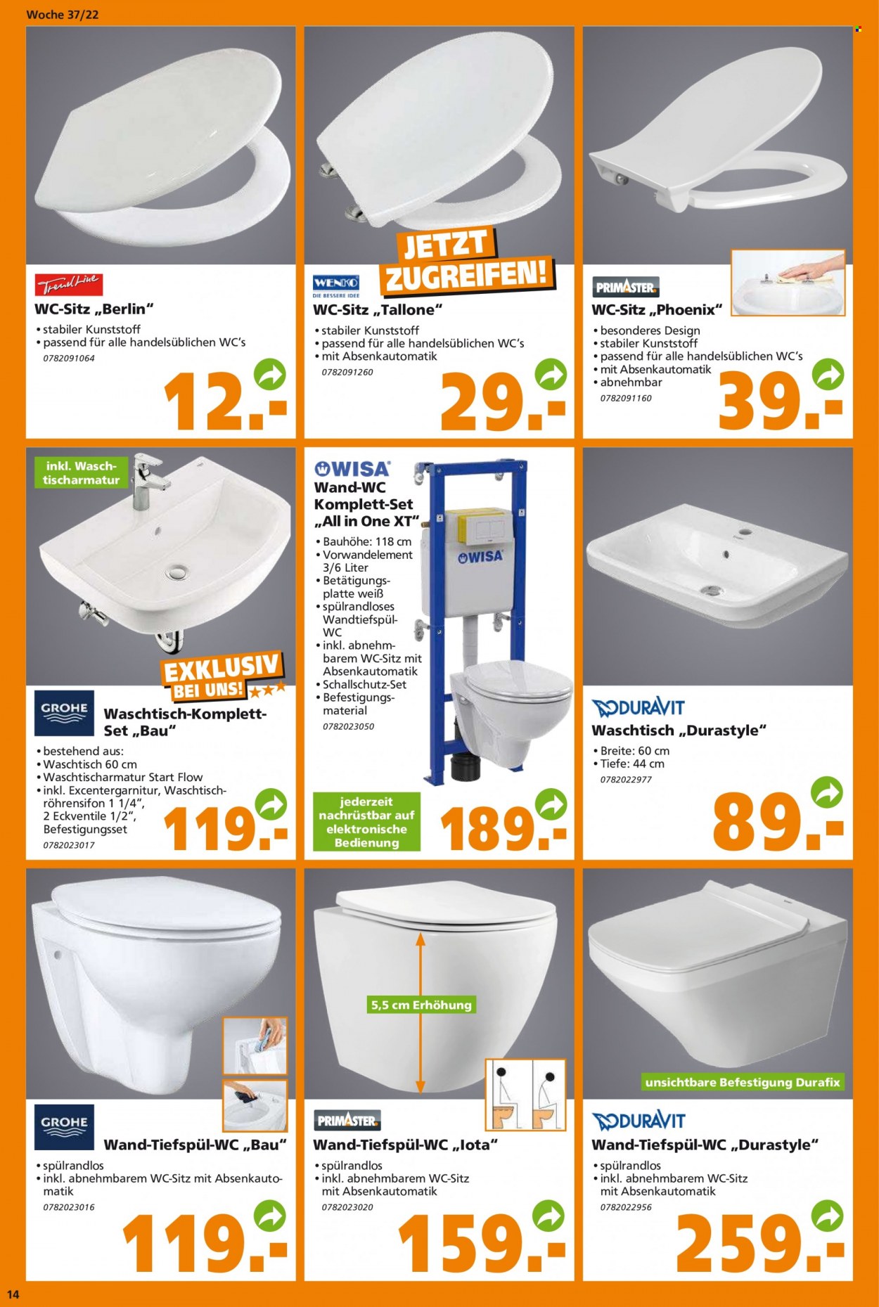 Globus Baumarkt Prospekte  - 12.09.2022 - 17.09.2022. Seite 14