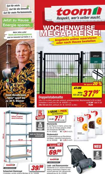 Prospekte toom Baumarkt - 17.09.2022 - 23.09.2022.