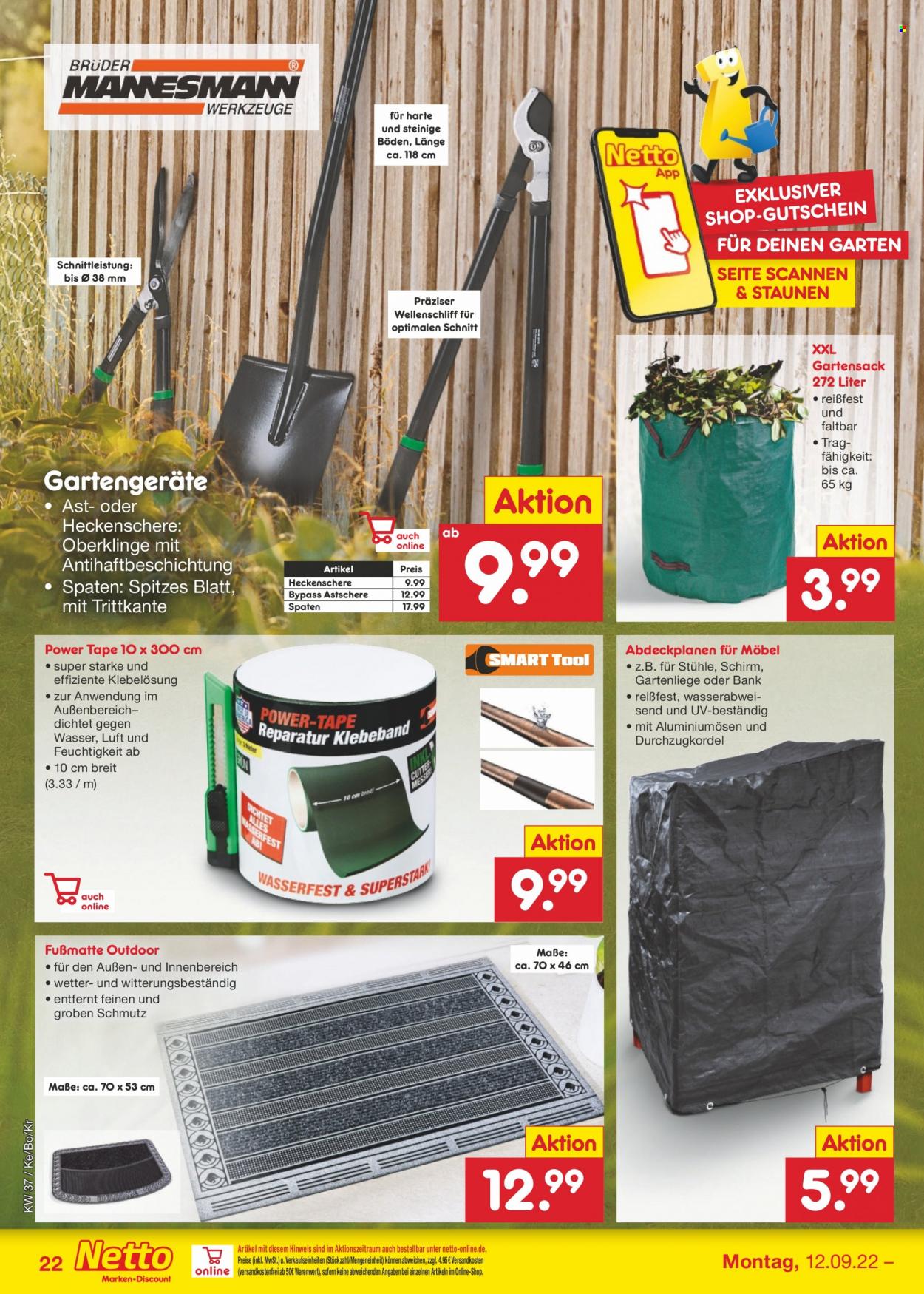 Netto Marken-Discount Prospekte  - 12.09.2022 - 17.09.2022. Seite 22