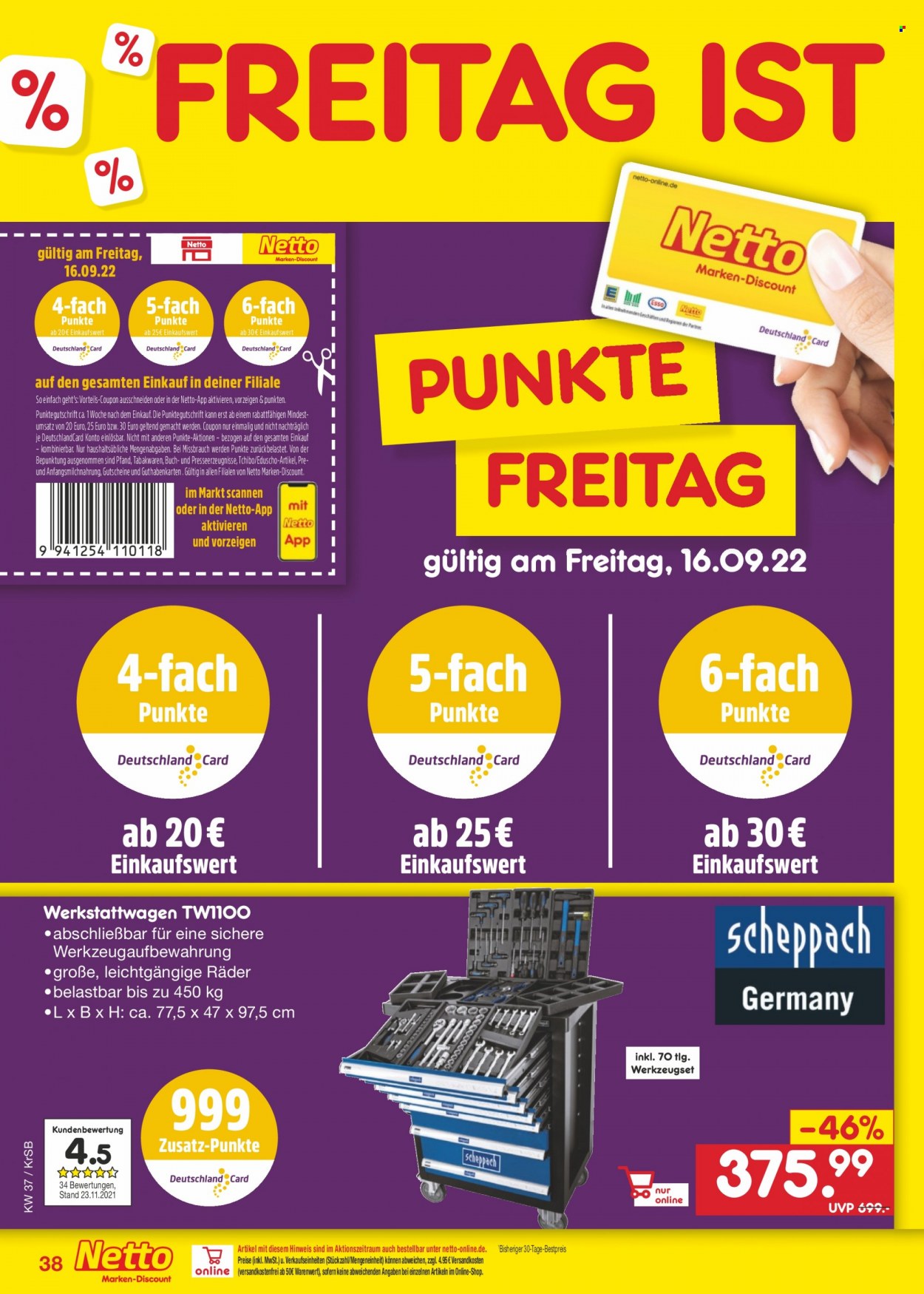 Netto Marken-Discount Prospekte  - 12.09.2022 - 17.09.2022. Seite 38