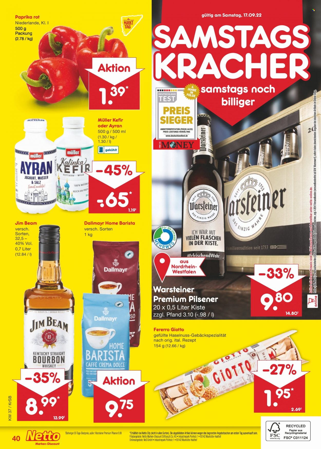 Netto Marken-Discount Prospekte  - 12.09.2022 - 17.09.2022. Seite 40