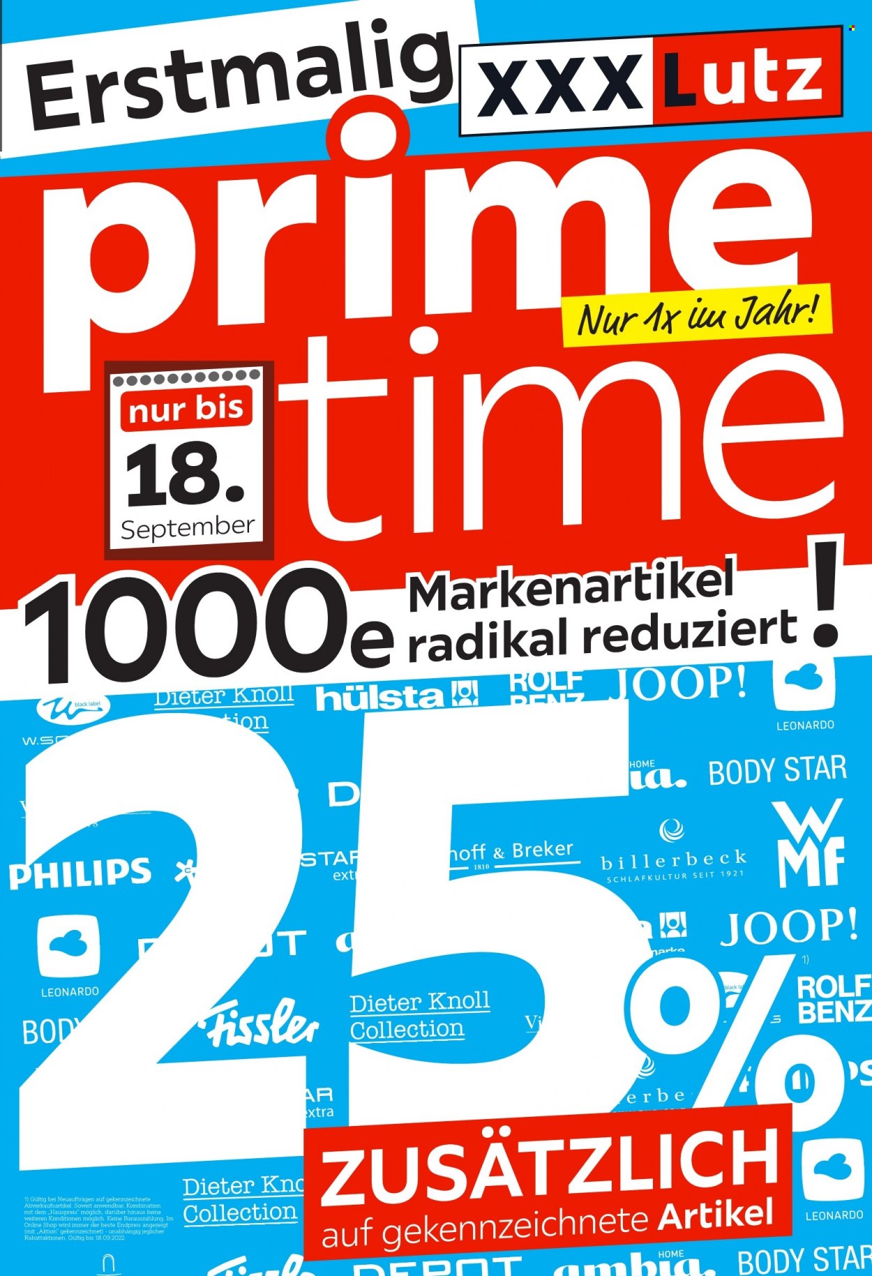 XXXLutz Prospekte  - 12.09.2022 - 25.09.2022. Seite 1