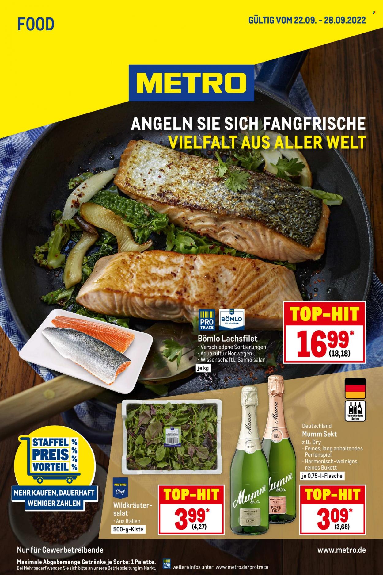 Metro Prospekte  - 22.09.2022 - 28.09.2022. Seite 1