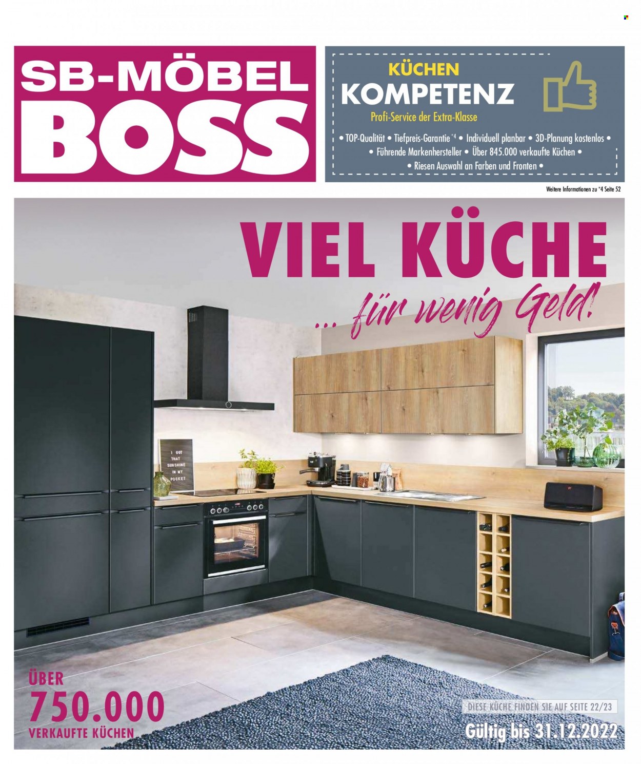 thumbnail - Prospekte SB Möbel Boss - 15.09.2022 - 31.12.2022 - Produkte in Aktion - Küchen. Seite 1.