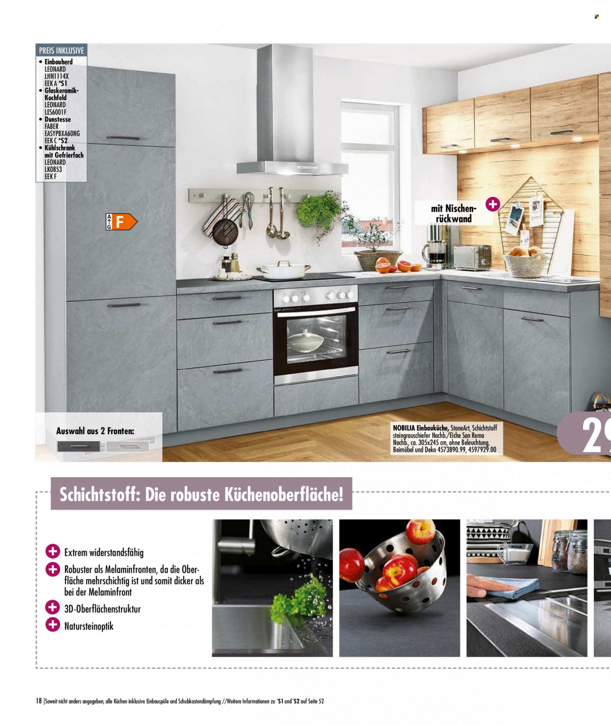 thumbnail - Prospekte SB Möbel Boss - 15.09.2022 - 31.12.2022 - Produkte in Aktion - Kühlschrank, Einbauherd, Küchen. Seite 18.