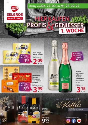 Prospekte Selgros - 22.09.2022 - 28.09.2022.