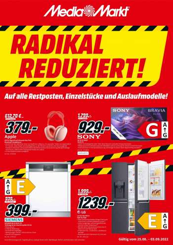 Prospekte MediaMarkt - 25.08.2022 - 3.09.2022.
