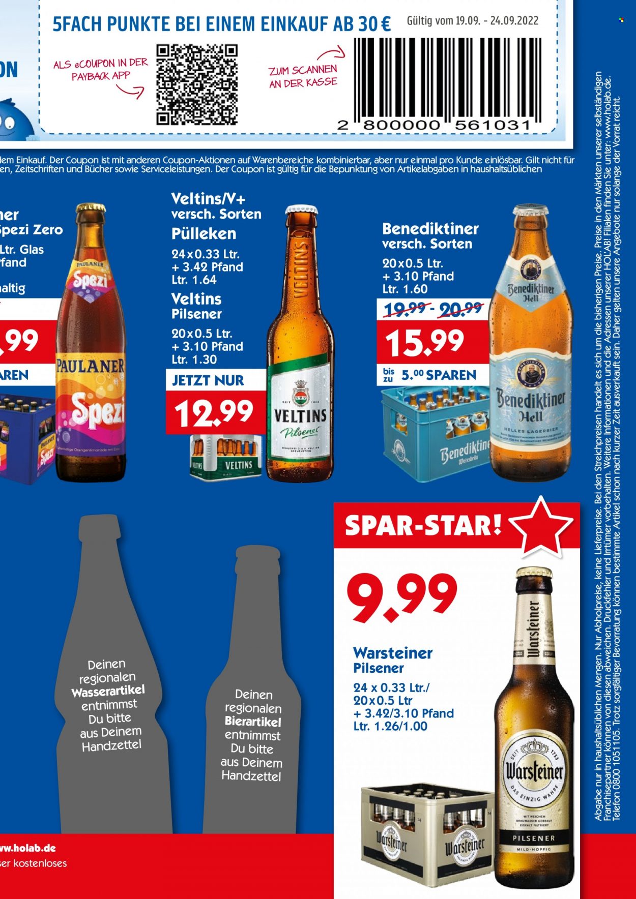 Hol'ab! Getränkemarkt Prospekte  - 19.09.2022 - 24.09.2022. Seite 3