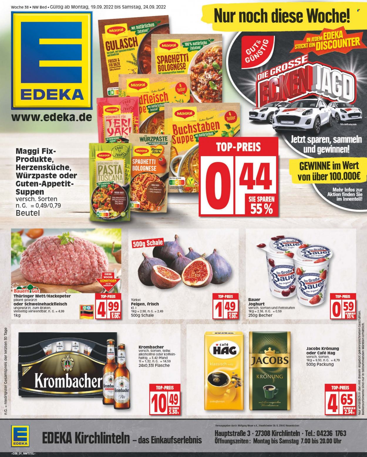 Edeka Prospekte  - 19.09.2022 - 24.09.2022. Seite 1