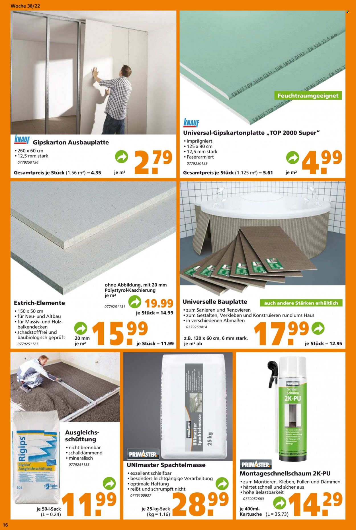 Globus Baumarkt Prospekte  - 19.09.2022 - 24.09.2022. Seite 16
