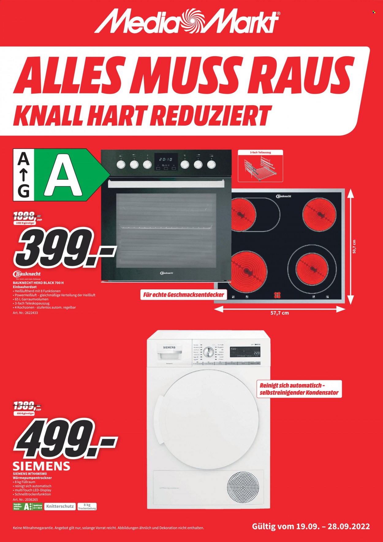 MediaMarkt Prospekte  - 19.09.2022 - 28.09.2022. Seite 1