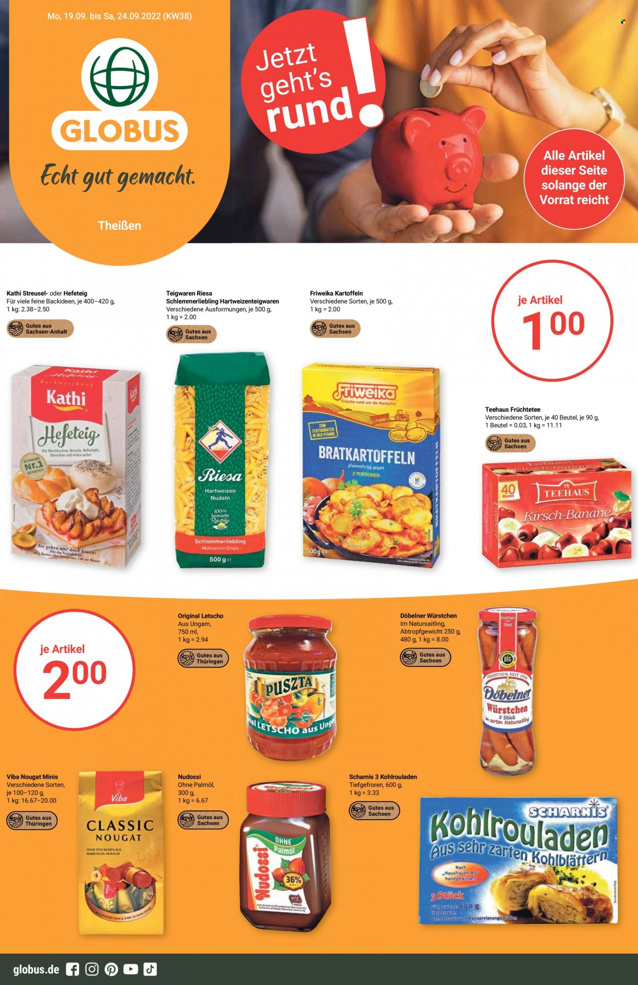 Globus Prospekte  - 19.09.2022 - 24.09.2022. Seite 1