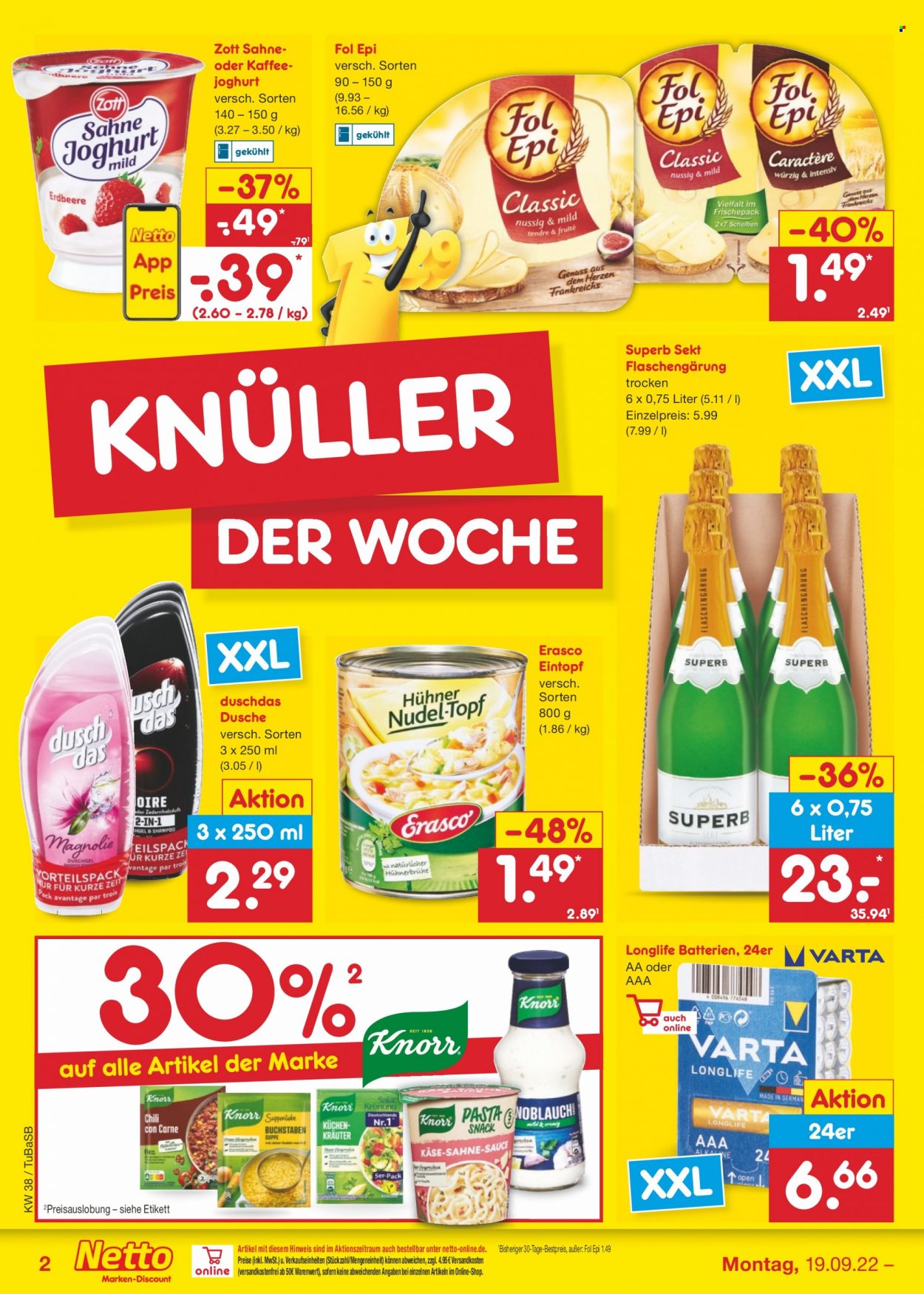 Netto Marken-Discount Prospekte  - 19.09.2022 - 24.09.2022. Seite 2