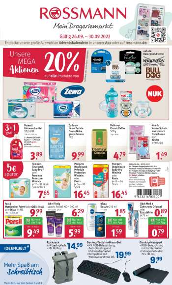 Prospekte Rossmann - 26.09.2022 - 30.09.2022.