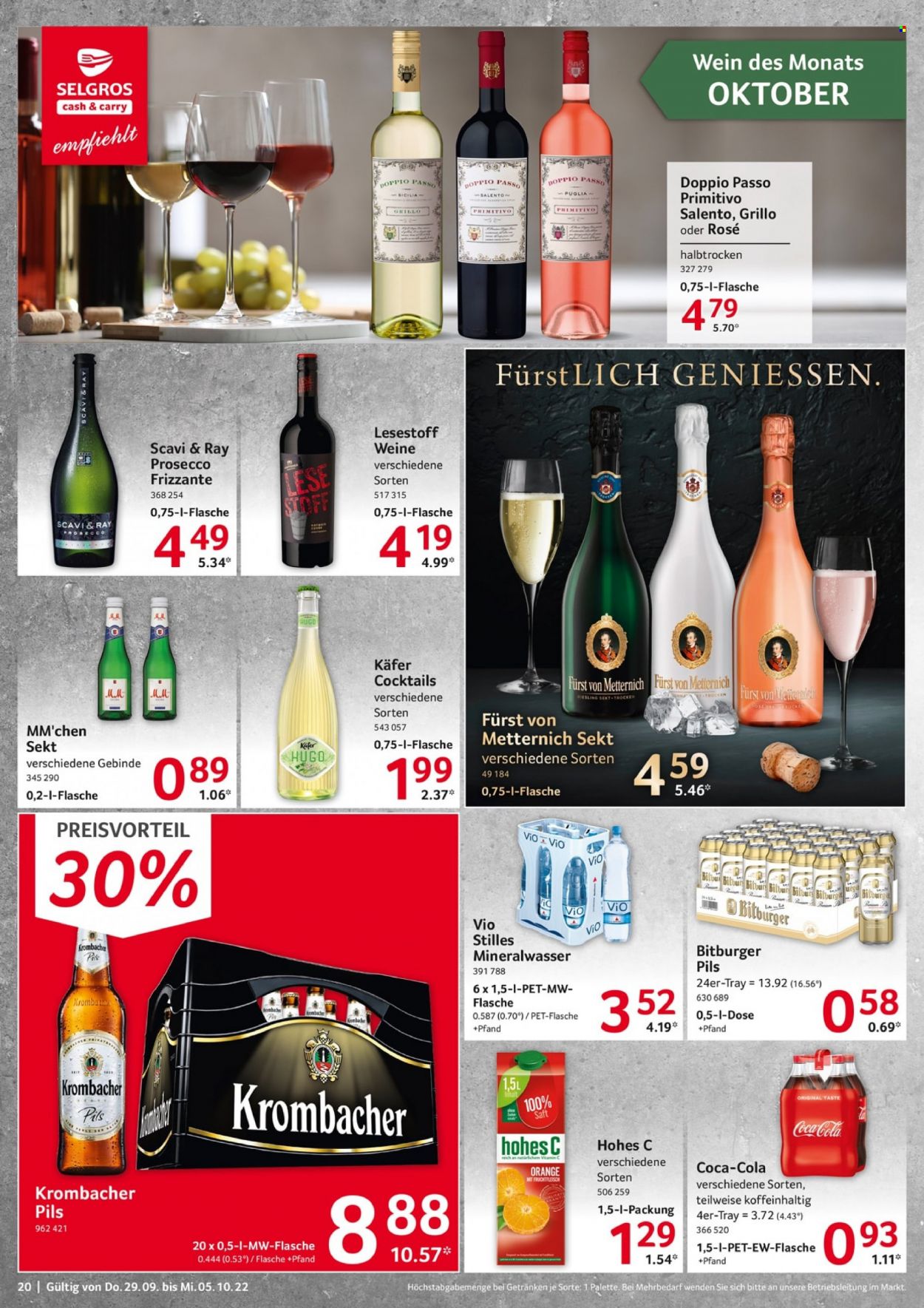 Selgros Prospekte  - 29.09.2022 - 5.10.2022. Seite 20