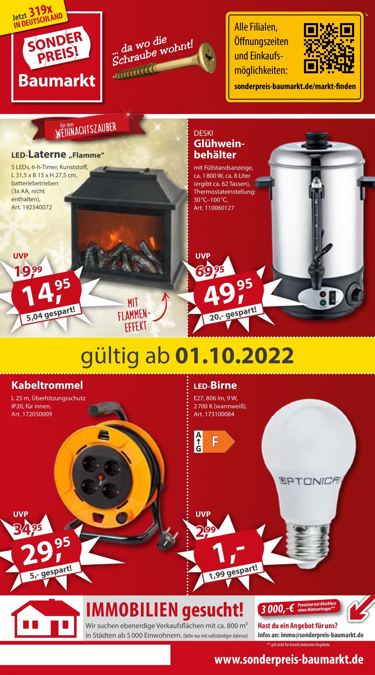 Sonderpreis-Baumarkt Prospekte  - 1.10.2022 - 7.10.2022. Seite 1