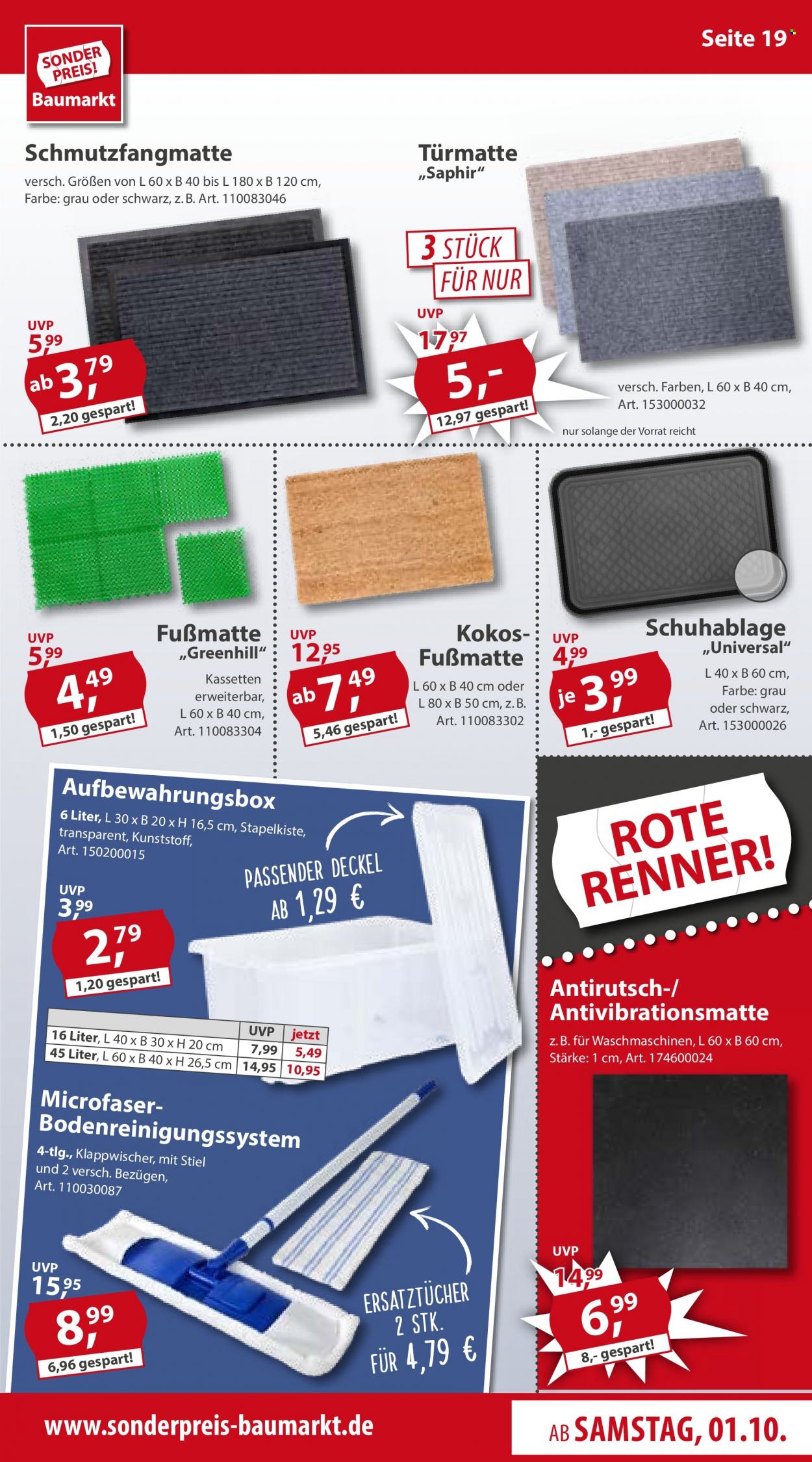 Sonderpreis-Baumarkt Prospekte  - 1.10.2022 - 7.10.2022. Seite 19