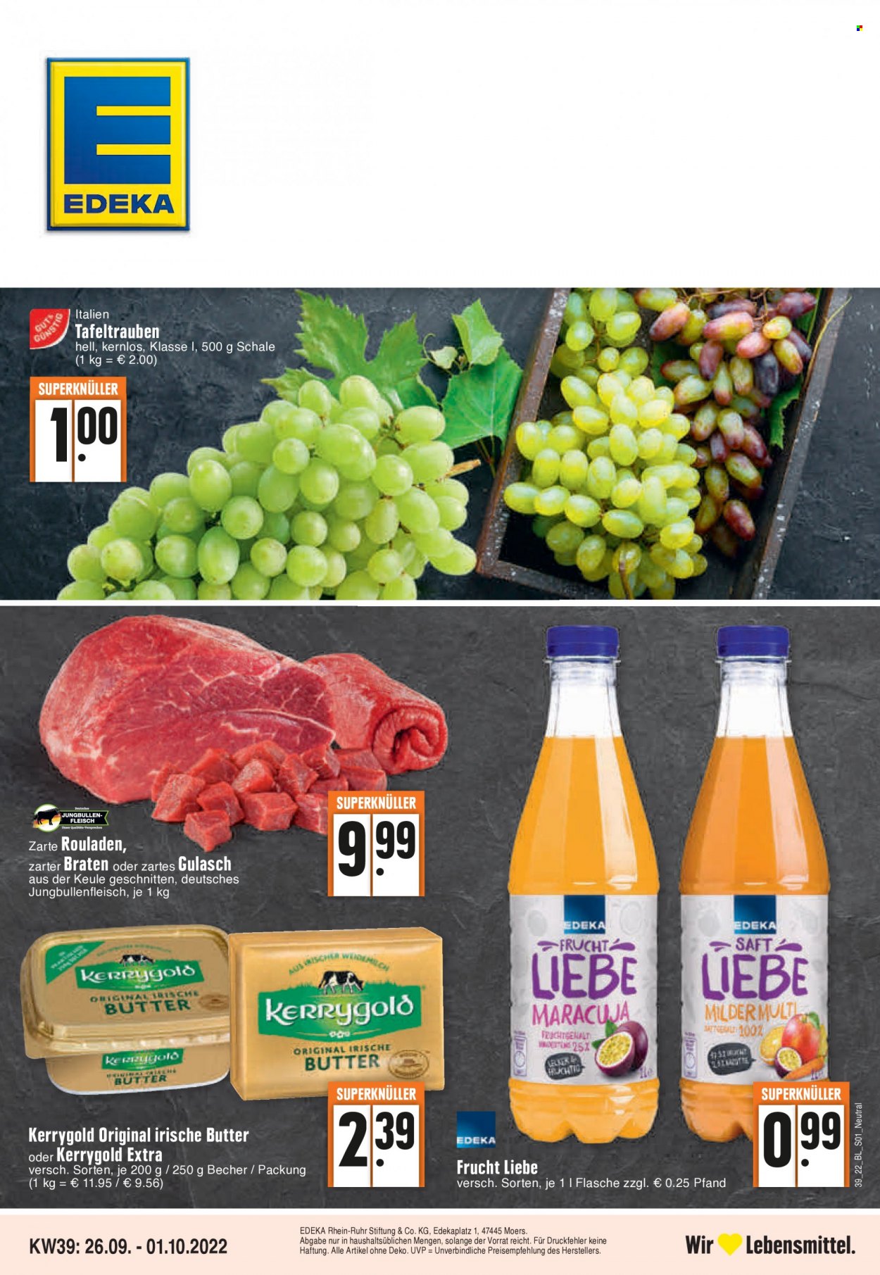 Edeka Prospekte  - 26.09.2022 - 1.10.2022. Seite 1