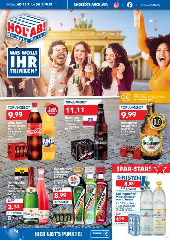 Prospekte Hol'ab! Getränkemarkt - 26.09.2022 - 1.10.2022.