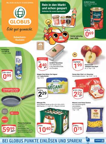 Prospekte Globus - 26.09.2022 - 1.10.2022.