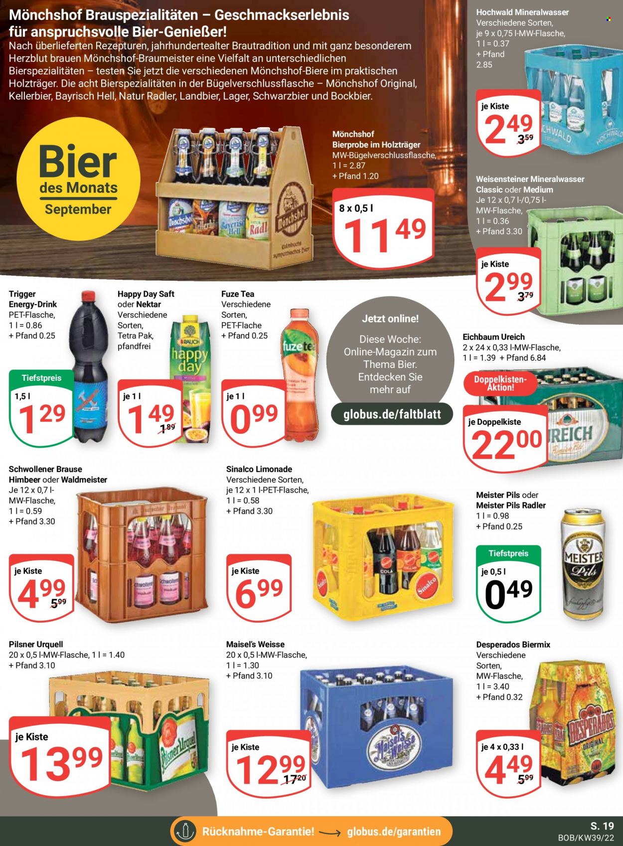 Globus Prospekte  - 26.09.2022 - 1.10.2022. Seite 19