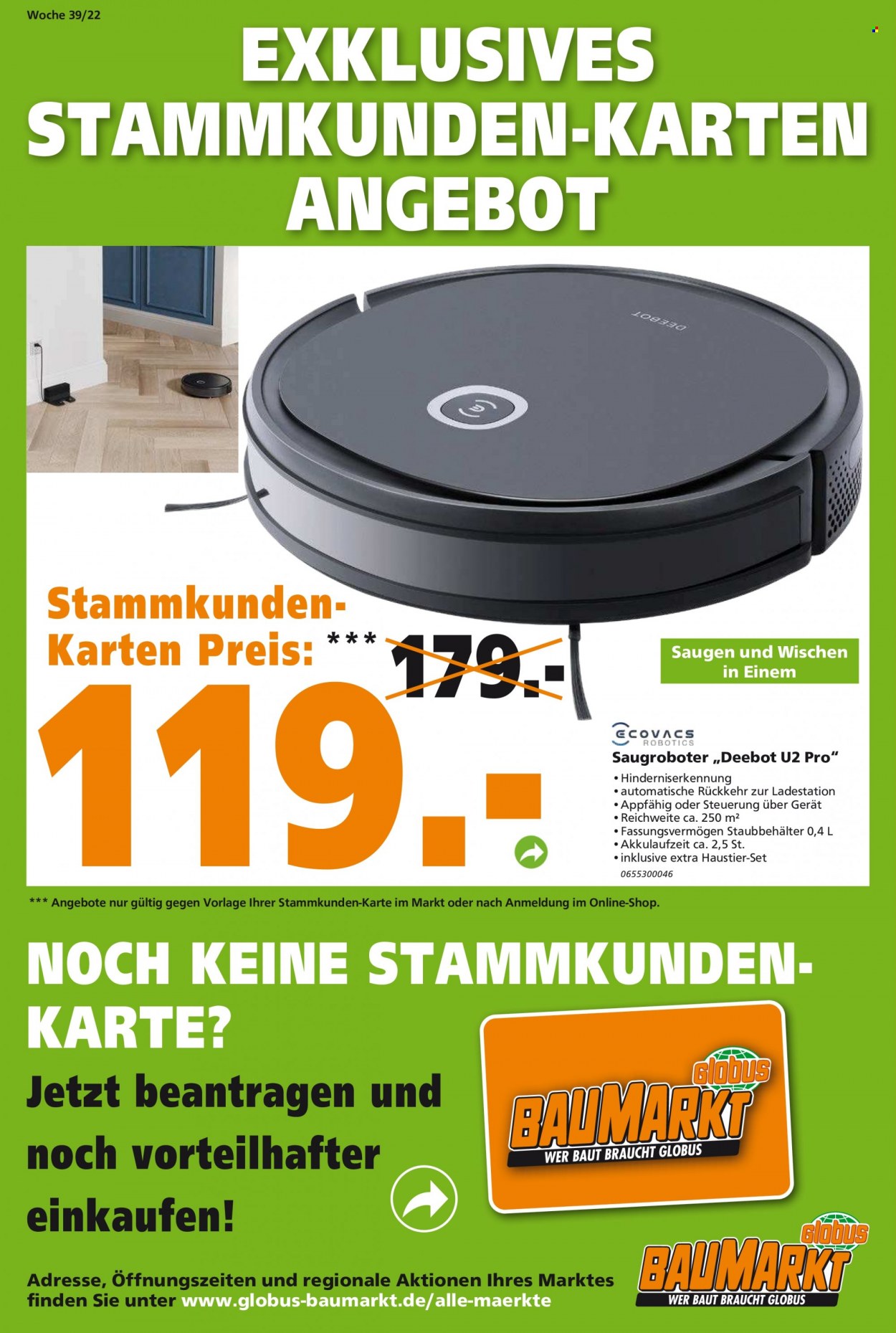 Globus Baumarkt Prospekte  - 26.09.2022 - 1.10.2022. Seite 20