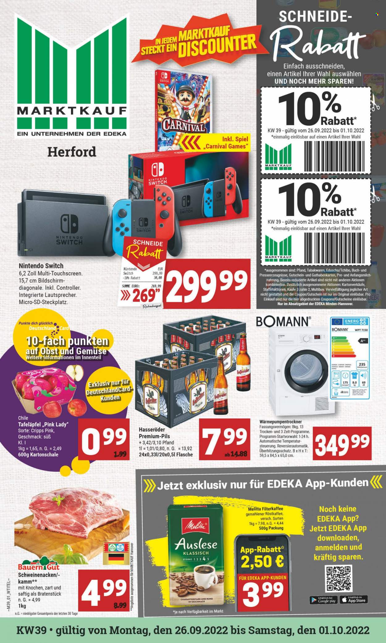Marktkauf Prospekte  - 26.09.2022 - 1.10.2022. Seite 1