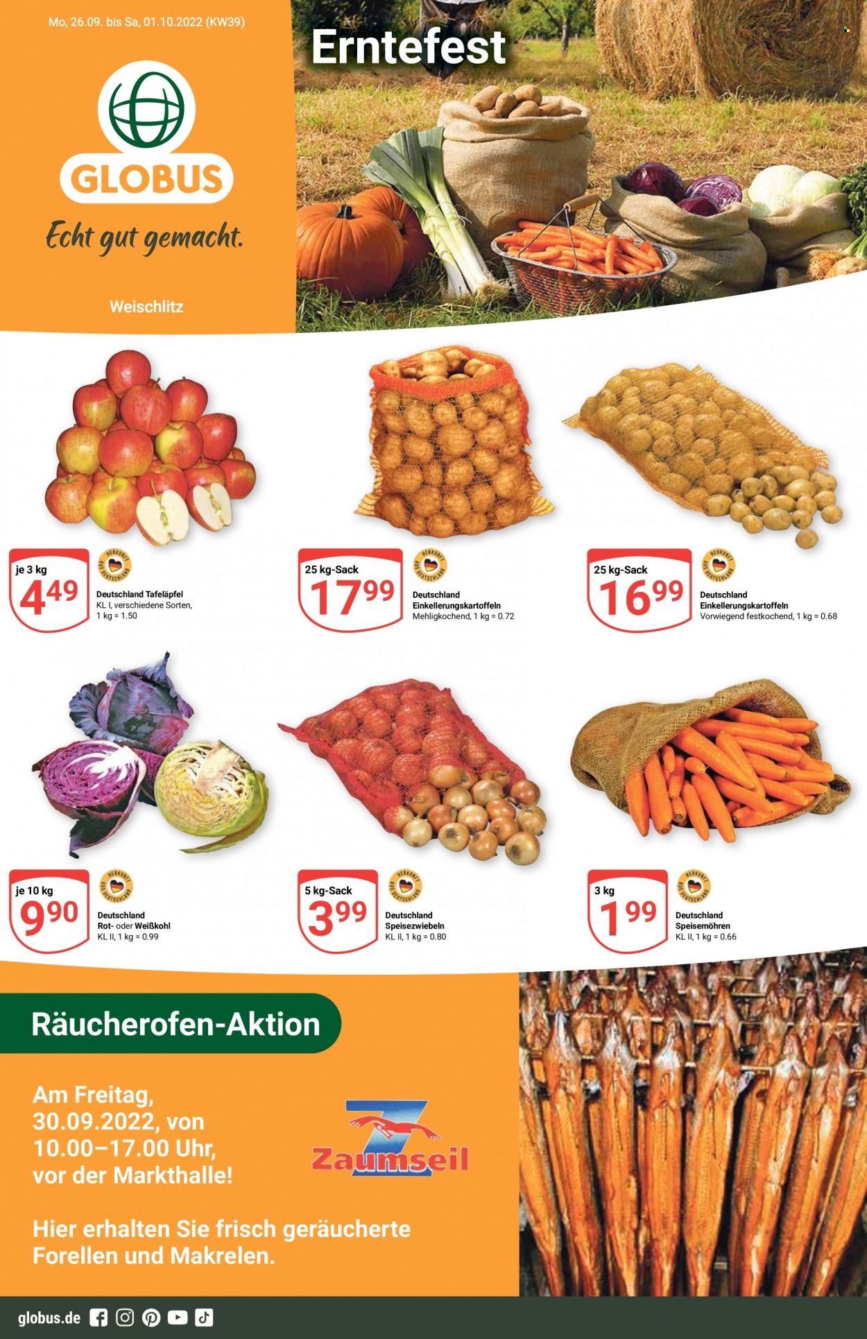 Globus Prospekte  - 26.09.2022 - 1.10.2022. Seite 1