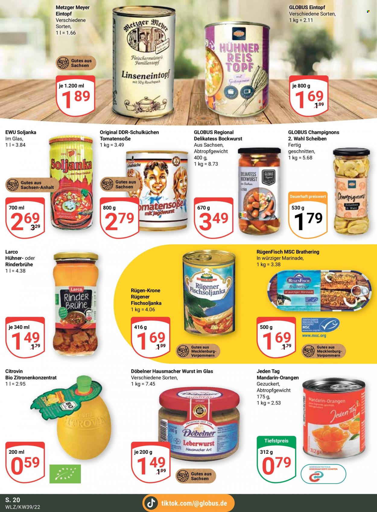 Globus Prospekte  - 26.09.2022 - 1.10.2022. Seite 22