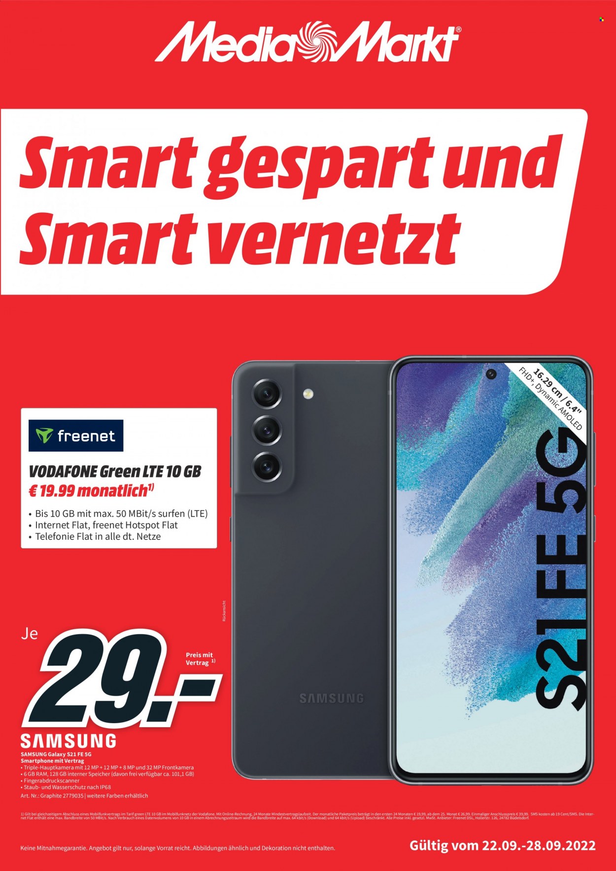 MediaMarkt Prospekte  - 22.09.2022 - 28.09.2022. Seite 1